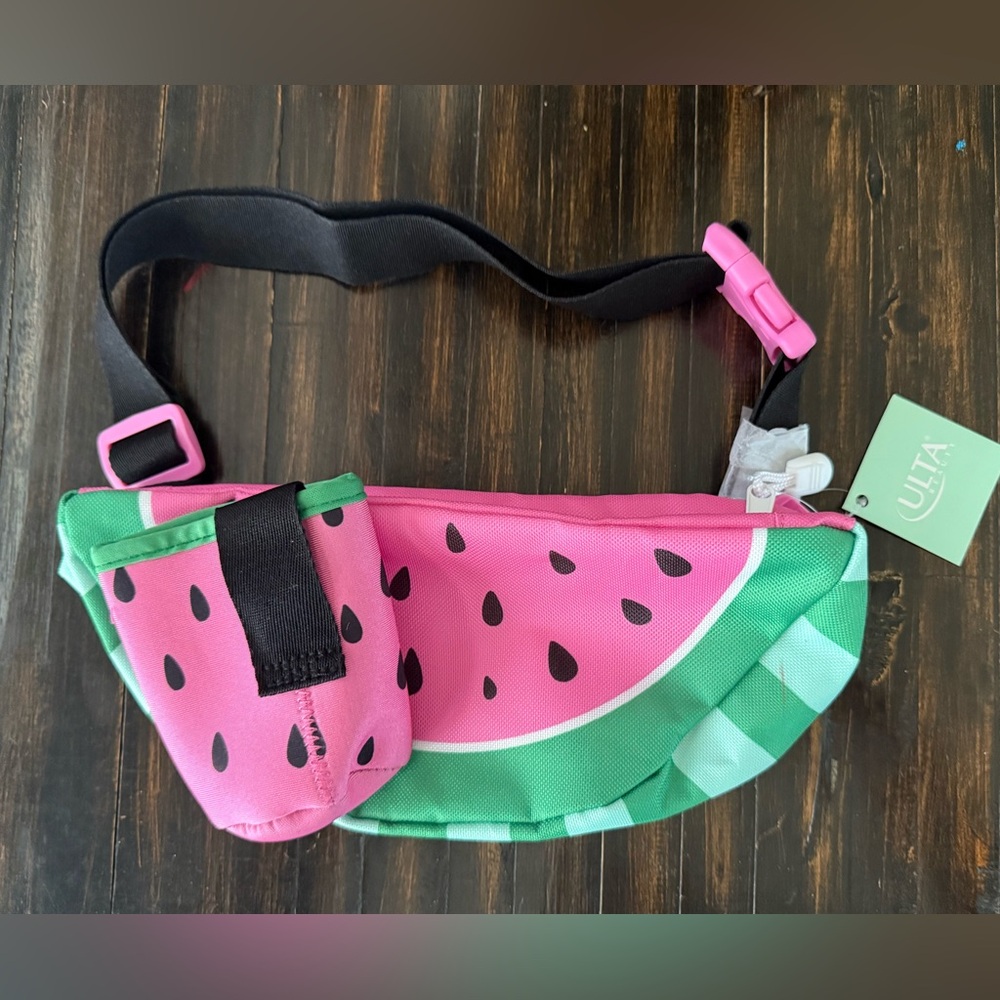 Ulta Beauty Pink and Green Watermelon Fanny Pack